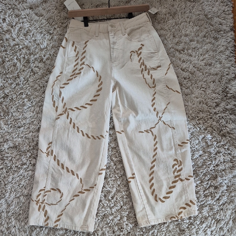 Anthropologie Rope Barrel Pants